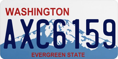 WA license plate AXC6159