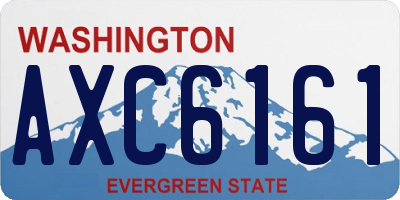 WA license plate AXC6161