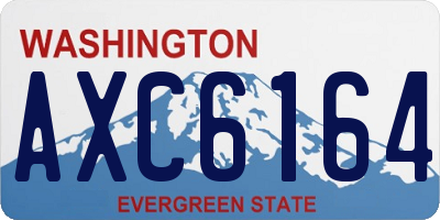 WA license plate AXC6164