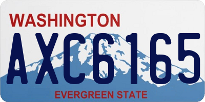 WA license plate AXC6165