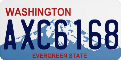 WA license plate AXC6168