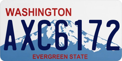 WA license plate AXC6172