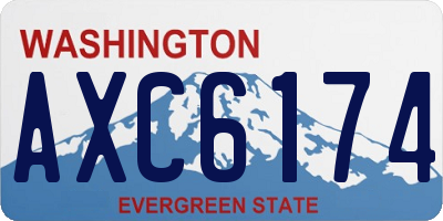 WA license plate AXC6174