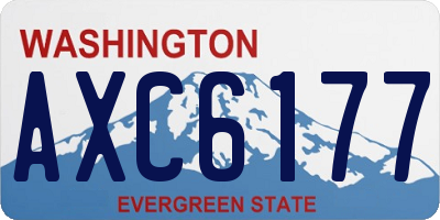 WA license plate AXC6177