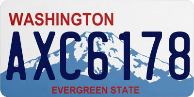WA license plate AXC6178