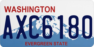 WA license plate AXC6180