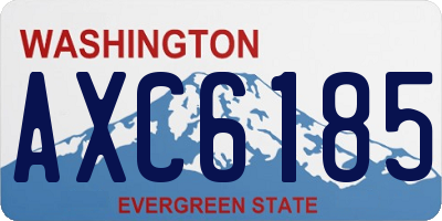 WA license plate AXC6185