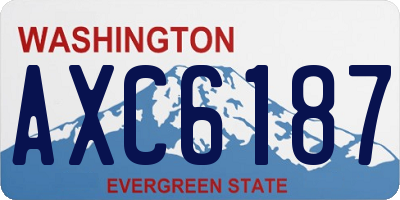 WA license plate AXC6187