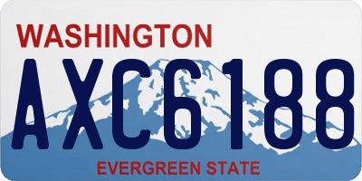 WA license plate AXC6188