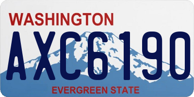 WA license plate AXC6190