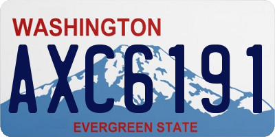 WA license plate AXC6191
