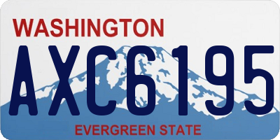 WA license plate AXC6195