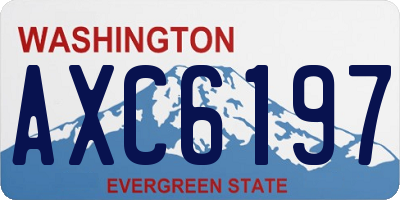 WA license plate AXC6197