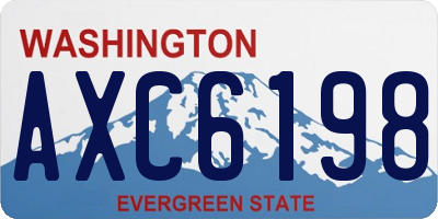 WA license plate AXC6198