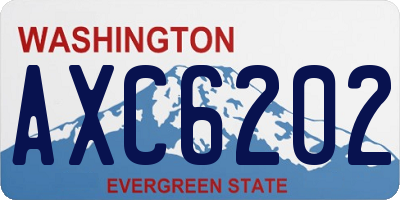 WA license plate AXC6202