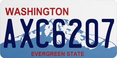WA license plate AXC6207