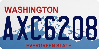 WA license plate AXC6208
