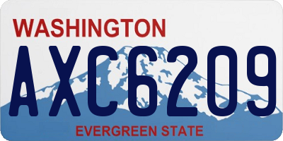 WA license plate AXC6209