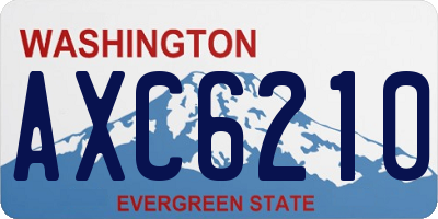 WA license plate AXC6210