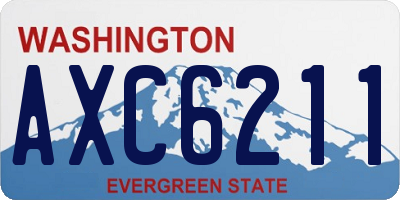 WA license plate AXC6211
