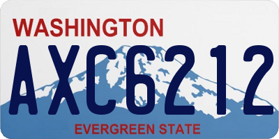 WA license plate AXC6212