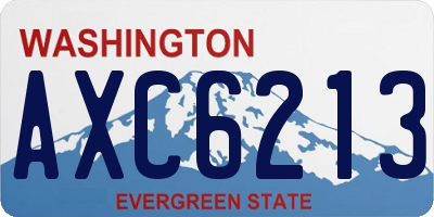 WA license plate AXC6213