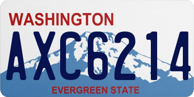 WA license plate AXC6214