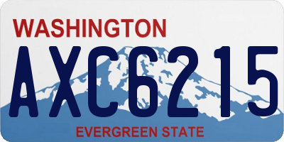 WA license plate AXC6215