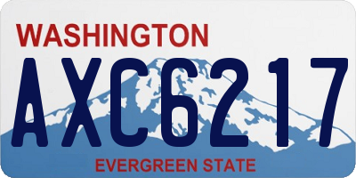WA license plate AXC6217