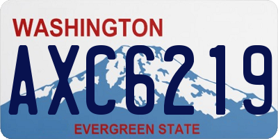 WA license plate AXC6219