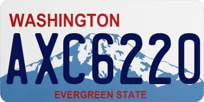 WA license plate AXC6220
