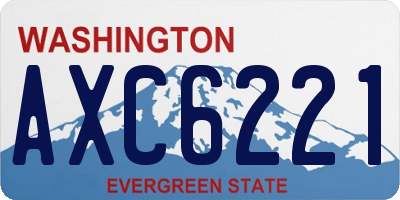 WA license plate AXC6221
