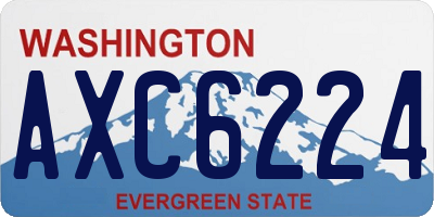 WA license plate AXC6224
