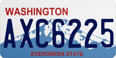 WA license plate AXC6225
