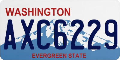 WA license plate AXC6229