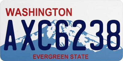 WA license plate AXC6238