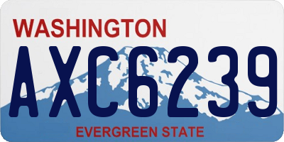 WA license plate AXC6239