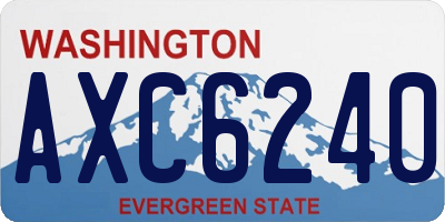 WA license plate AXC6240