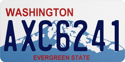 WA license plate AXC6241