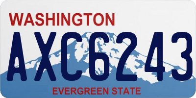 WA license plate AXC6243