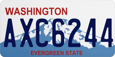WA license plate AXC6244
