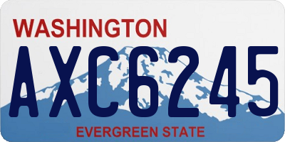 WA license plate AXC6245