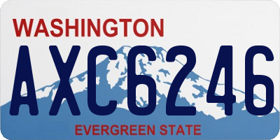 WA license plate AXC6246