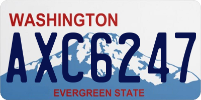 WA license plate AXC6247