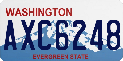 WA license plate AXC6248