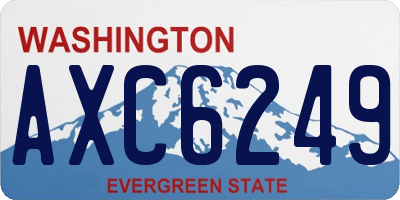 WA license plate AXC6249