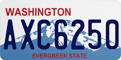 WA license plate AXC6250