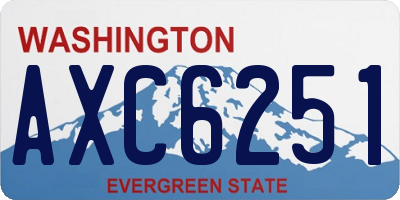 WA license plate AXC6251