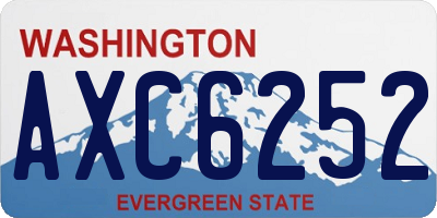 WA license plate AXC6252