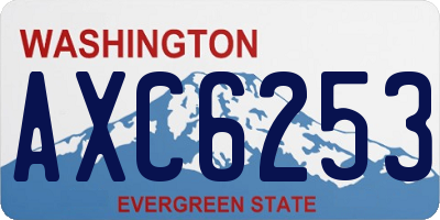 WA license plate AXC6253